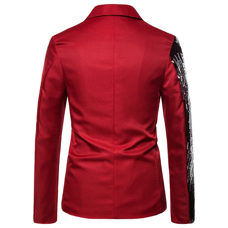 

Fashion New Men Suit Shiny Sequin Jacket Men Luxury Wedding Singer Prom Glitter Men Coat Jacket Club DJ Stage Suit
