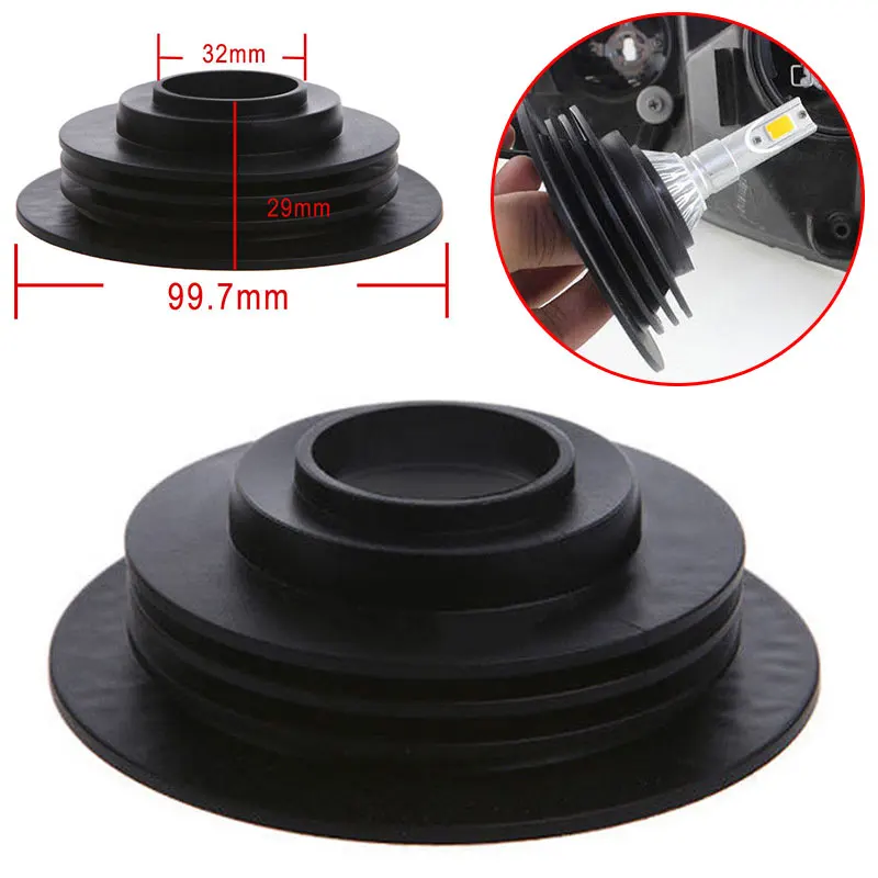 

Headlight Dust Cover Rubber Dust Cover Durable Headlight Dust Cap Replacement Xenon 32MM Black Professional