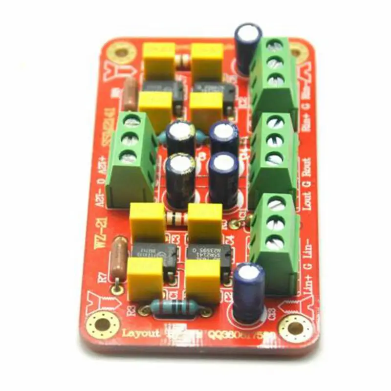 

SSM2141 Balanced input and unbalanced output Dual Channel Preamplifier Board