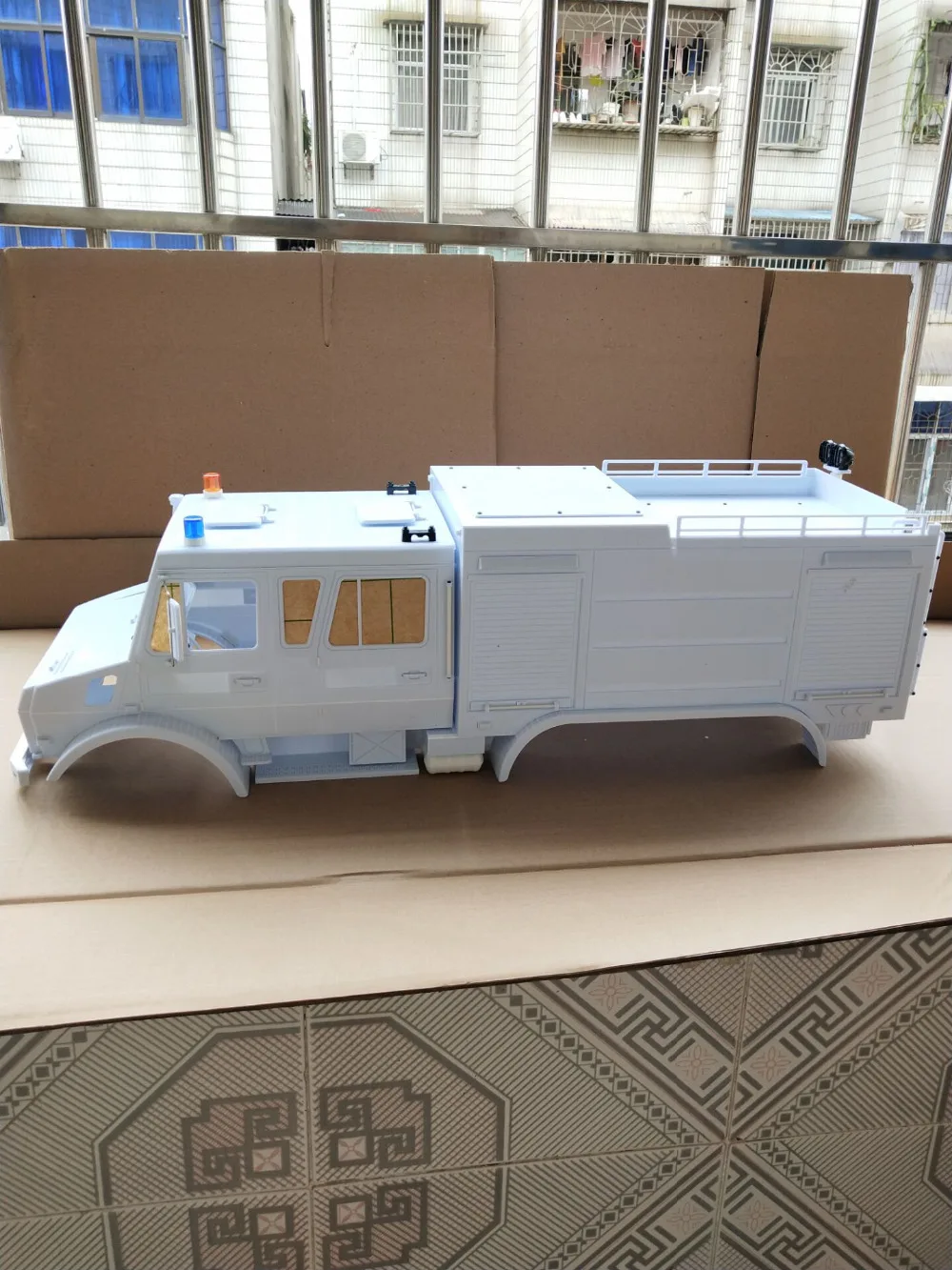 1/10 RC Unni monk пожарные армейские грузовики/Benz кузов Неокрашенный Для осевой SCX10 RC8WD D90 шасси ax90027 90028 ax90035 90022 313 мм