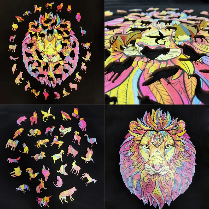 Деревянные головоломки для детей 3D DIY деревянные пазлы каждое изделие выполнено