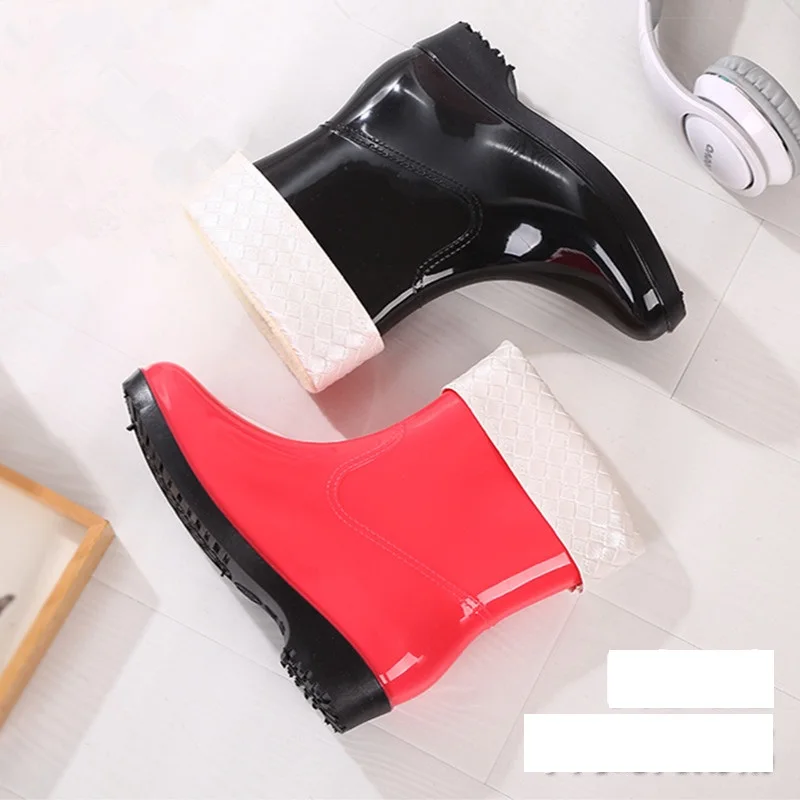 Сапоги Aleafalling женские непромокаемые плотные без застежки Уличная обувь для