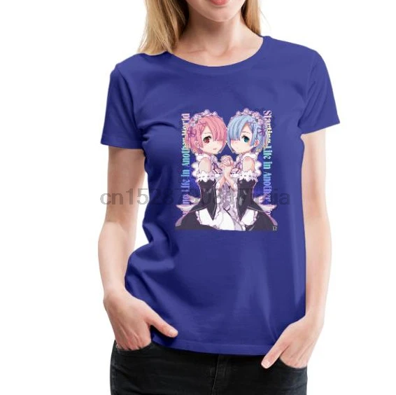 Футболка премиум-класса для мужчин и женщин Re Zero Rem &amp Ram | Мужская одежда