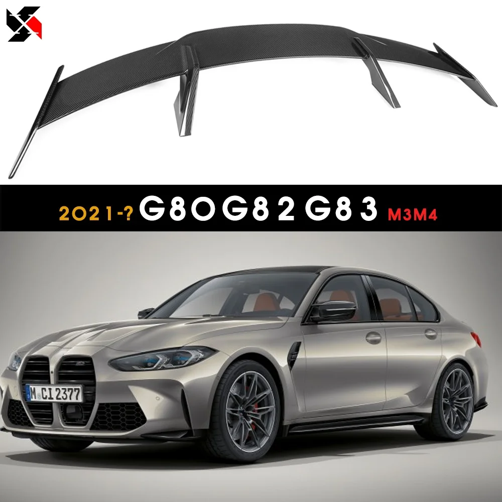 

G80 Rear Trunk Spoiler Tail Wings For BMW M3 Sedan G82 G83 M4 2021+ Dry Carbon Tech Car Styling Rear Tail Spoiler Decor