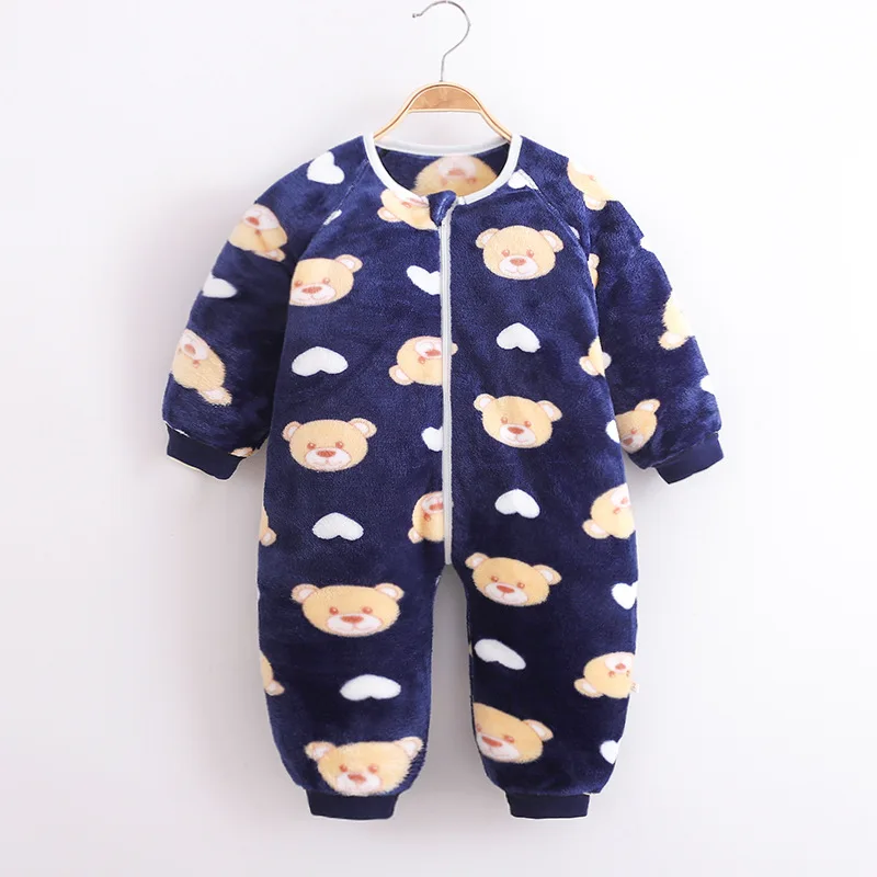 

Baby Jumpsuit Pajamas Print Warm Cute Baby Boys and Girls