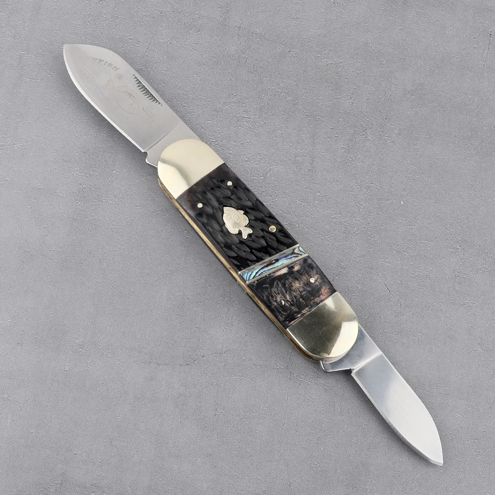 Sunfish складной многофункциональный охотничий нож с лезвием из стали 4116 оленьими