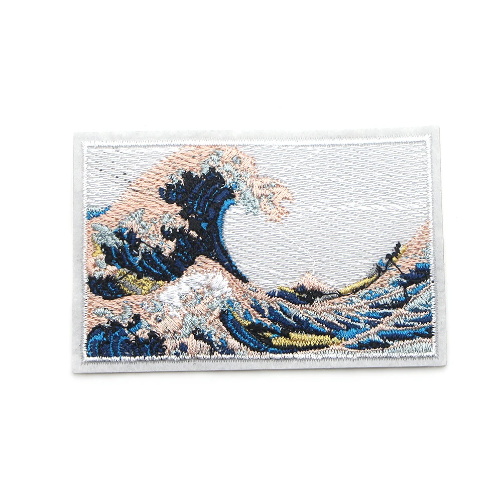 Нашивки с надписью The Great Wave off Kanagawa аксессуары сделай сам для джинсов сумок