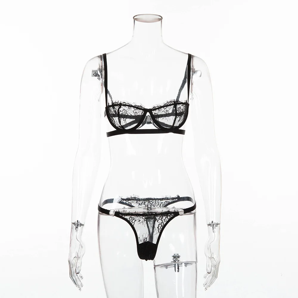Женское сексуальное нижнее белье на бретельках комплект кружевного белья из 2