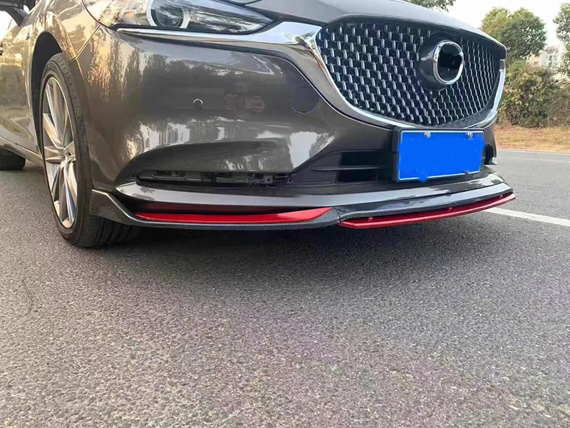 3 шт. спойлер на передний бампер для Mazda 6 Atenza 2019 2020 накладка из углеродного волокна