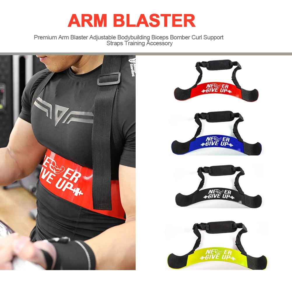 

Premium Arm Blaster Adjustable Bodybuilding Biceps Bomber Curl Support Straps Training Accessory Big Sale