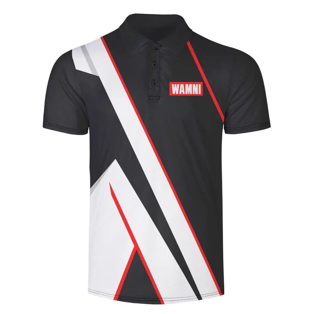 WAMNI брендовая модная быстросохнущая Мужская рубашка для бадминтона 3D теннисная