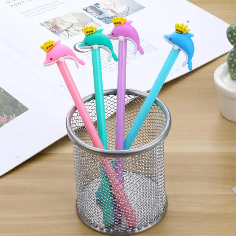 Креативные милые Корона Дельфин мультипликационная гелевая ручка рыбы водный