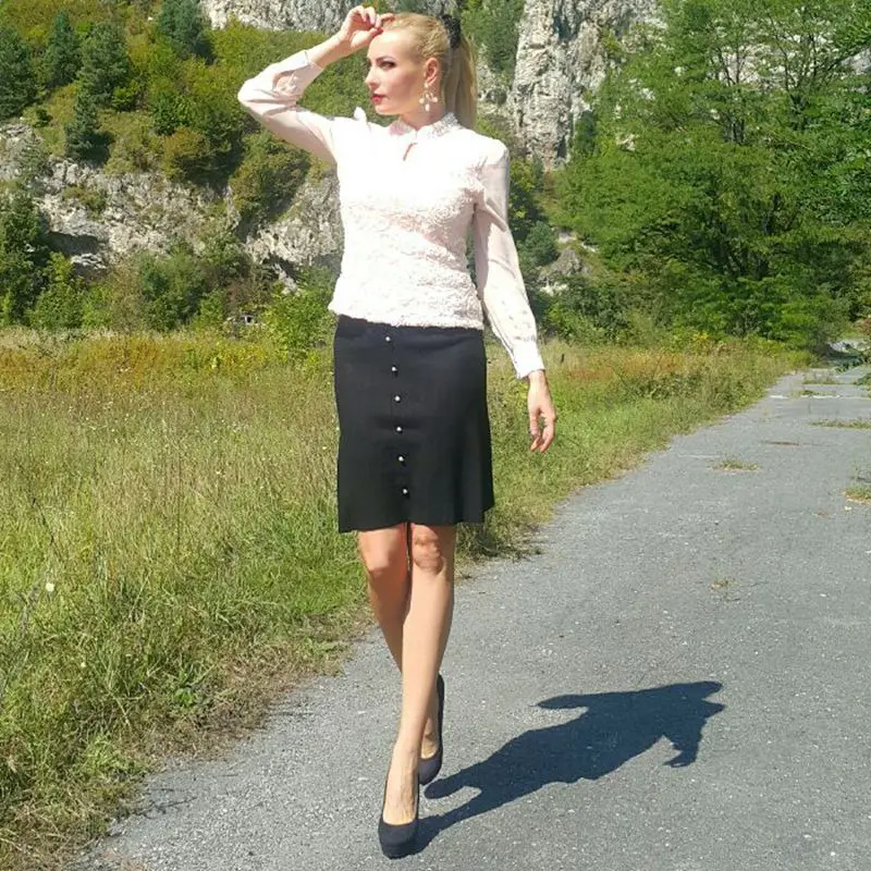 GIGOGOU/женские вязаные юбки с высокой талией сезон осень зима плотная Теплая юбка