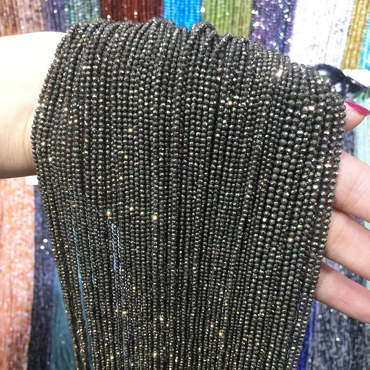 Бусины Из Натурального пирита 2 мм 3 мм|Бусины| |