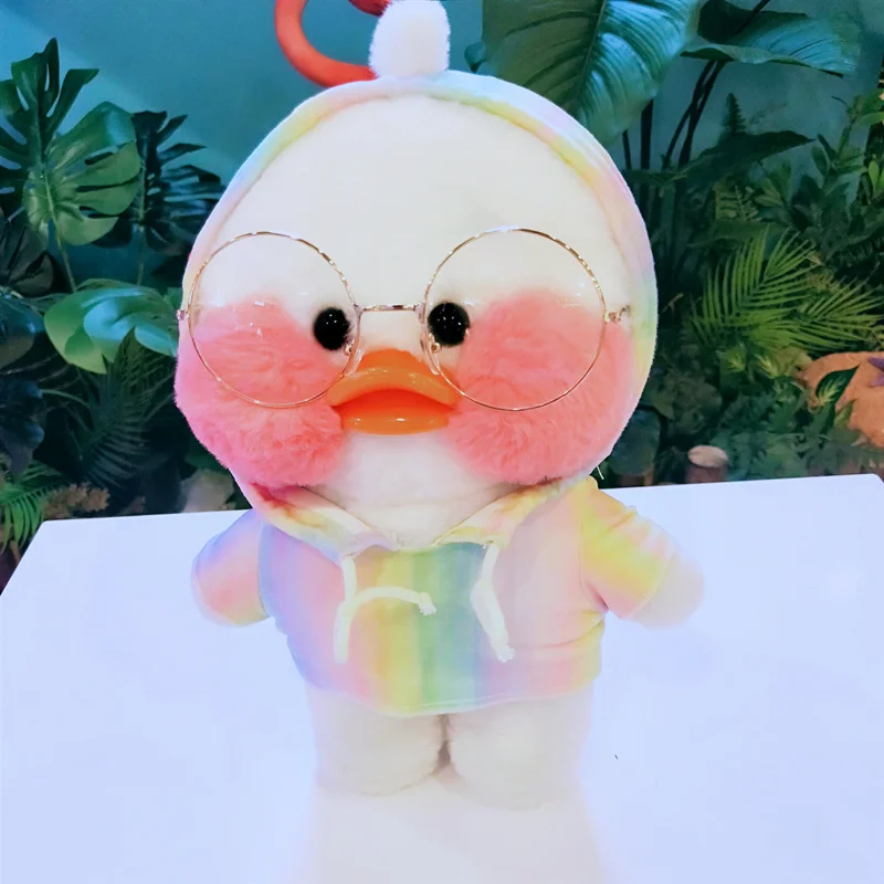 Colorful A Happy Monkey Новые милые плюшевые игрушки куклы Kawaii мультфильм мягкая плюшевая утка кукла подарок на день рождения игрушка для детей девочек взрослых - Цвет: Colorful A
