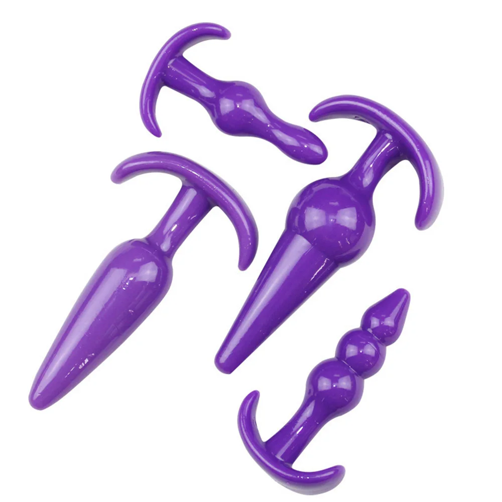 Анальная пробка 4 стиля игрушки из желе на ощупь настоящая кожа секс-игрушки для