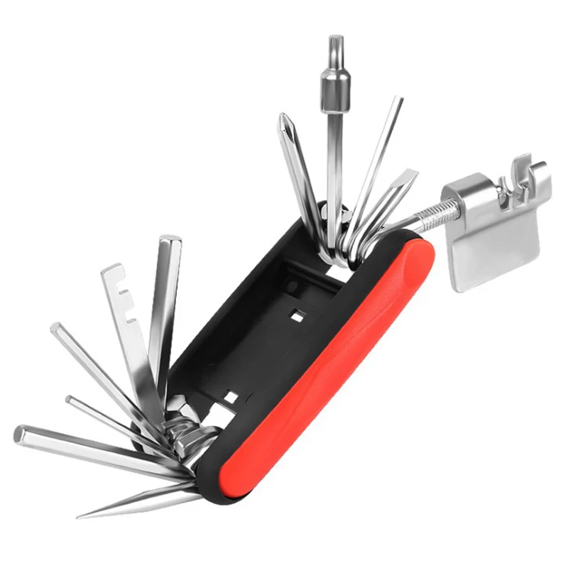 

Bicycle Repair Tool Set with Chain Cutter Combination Multi-Function Tool Bicycle Multi-Function Portable Wrench