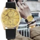 Black Leather Men's Quartz Watch Exquisite Valentine's Day Anniversary Gifts Set for Husband Watch Bracelets Gift Kit with Box Other Image