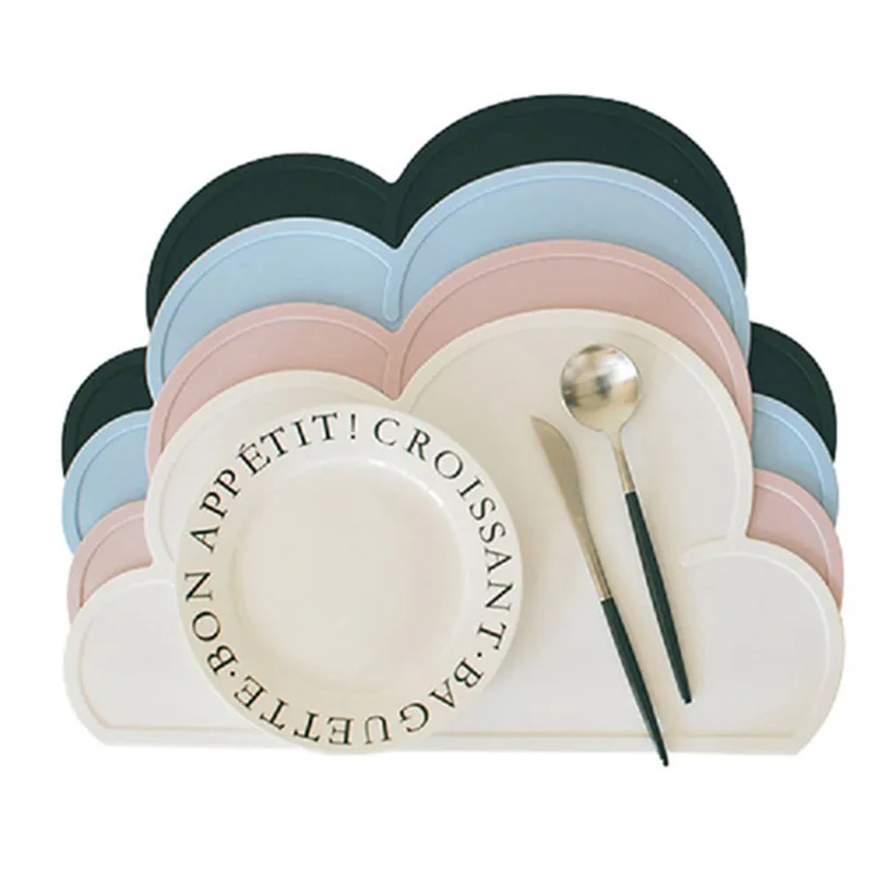 1 шт. коврик в форме облаков детский для тарелок Пищевая силиконовая настольная