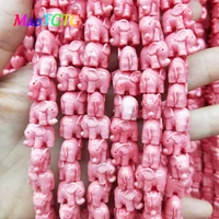 20pcslot pink elephant coral beads for jewelry making necklace earring 14mm loose spacer croal beads accessories wholesale