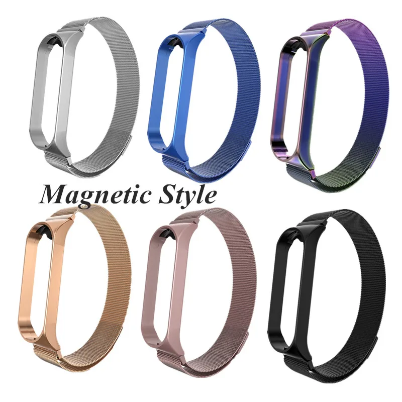Металлический ремешок Mi band 4 3 браслет на запястье для Xiaomi MiBand Безвинтовой Xiomi