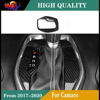fit for chevrolet camaro 2017 2020 auto parts abs carbon fiber color interior gear panel trim shift decorative cover