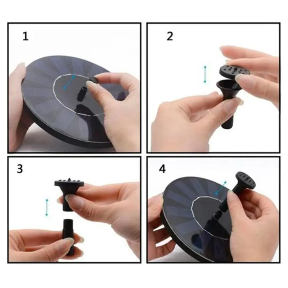 

Solar Fountain Stylish Outdoor Swimming Pool Water Feature Floating Water Practical Anti-clogging Fountain