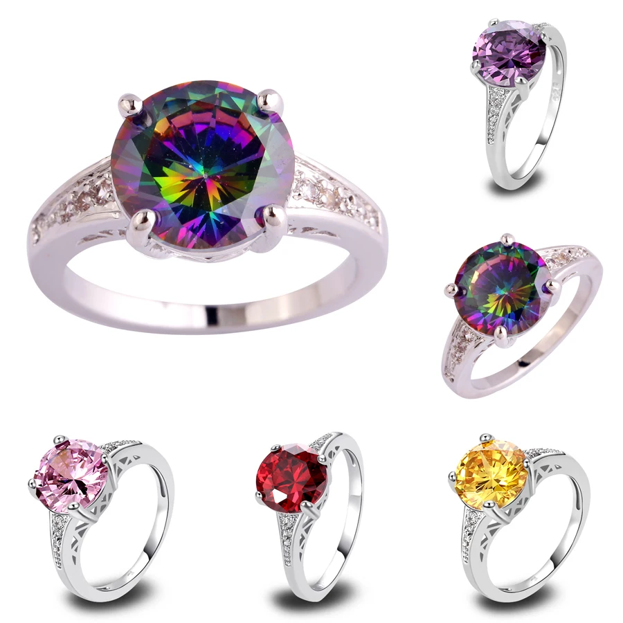 Женское серебряное кольцо JROSE простое изящное золотистого и белого цвета с