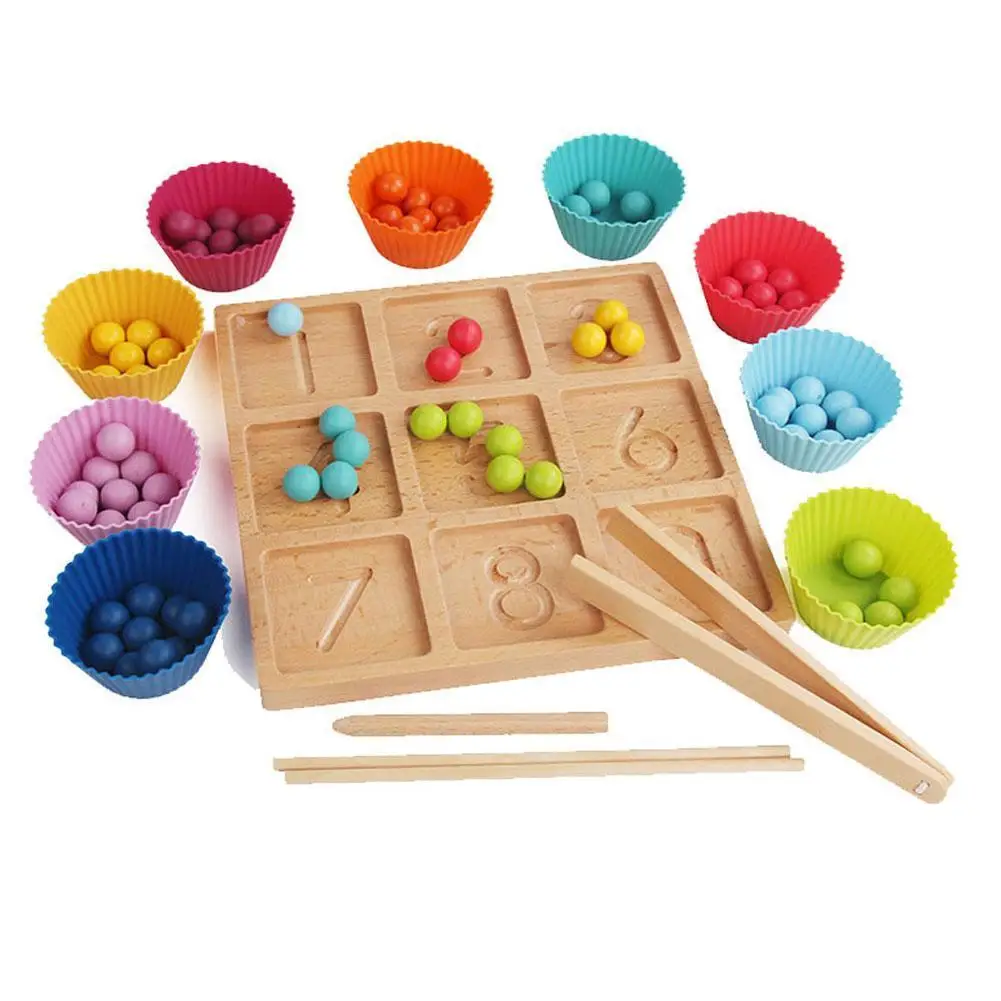 

Монтессори Игрушки для раннего развития детей доска для отслеживания дерево цифра номера, Математика игры для детей, тренировочный доска и...