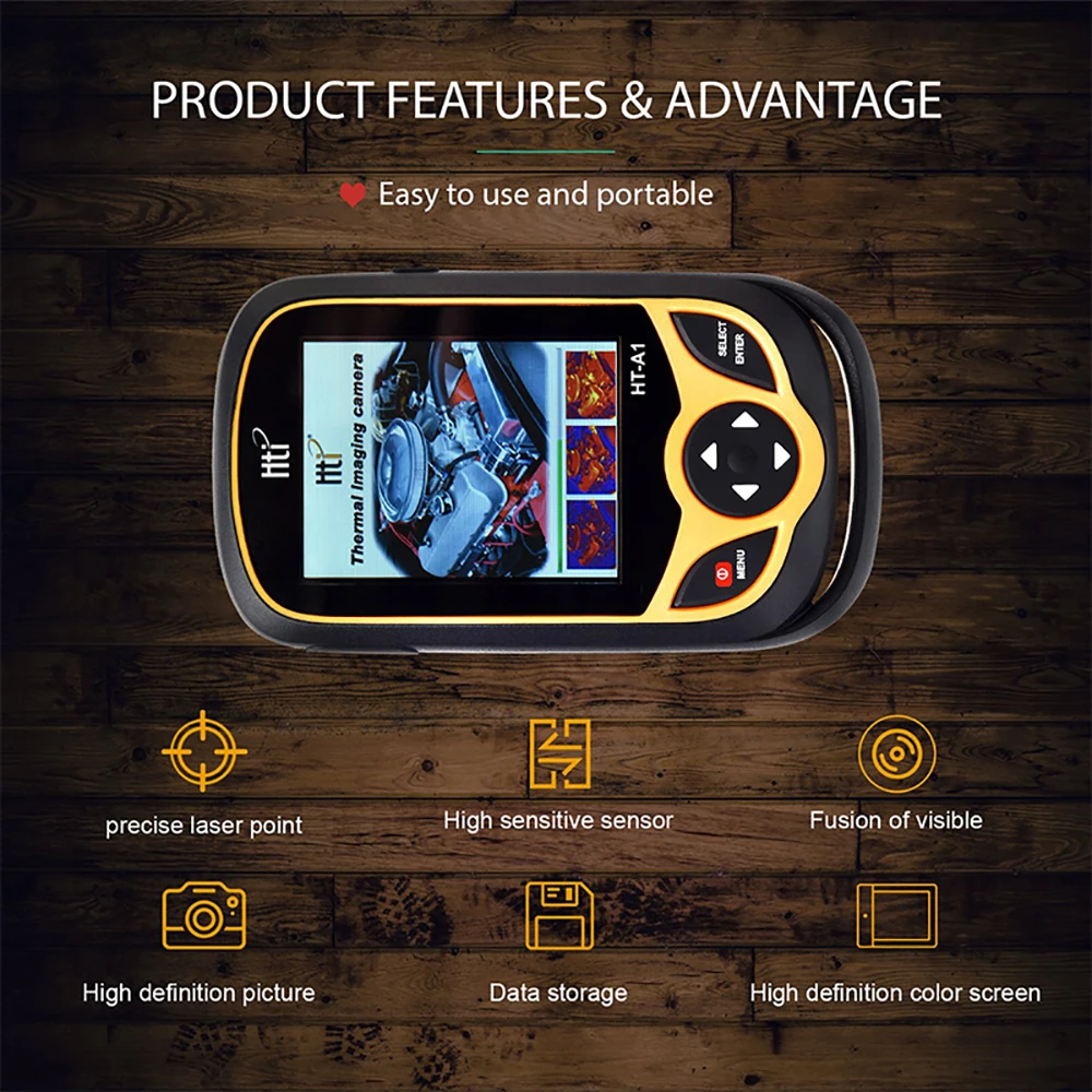 Тепловизор HTI HT-A1 мобильный телефон измеритель температуры TFT дисплей экран для