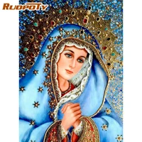 ruopoty painting by number religion drawing on canvas handpainted figure art gift diy pictures by number kits home decor