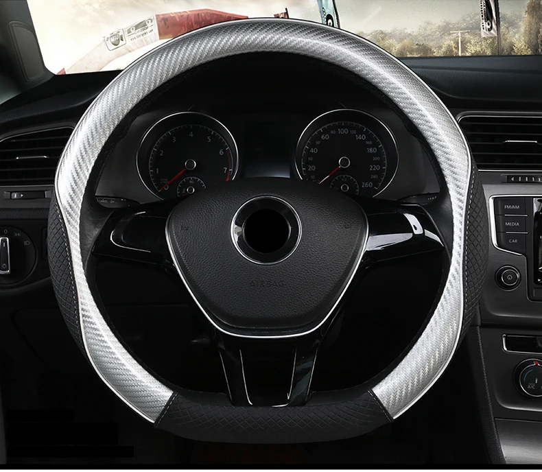 D-образный чехол на руль из углеродного волокна для VW GOLF 7 POLO JATTA Suzuki Swift Nissan Rogue