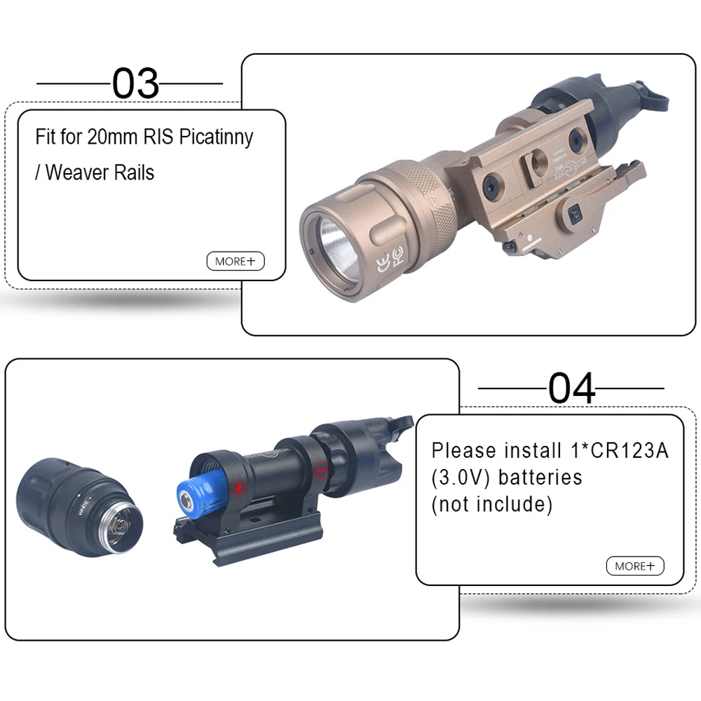 WADSN 2019 страйкбол Скаут свет M952V стробоскоп QD быстросъемный Тактический