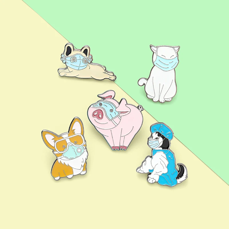 Брошь медицинская с эмалью эмалированная брошь в форме животных любит жизнь