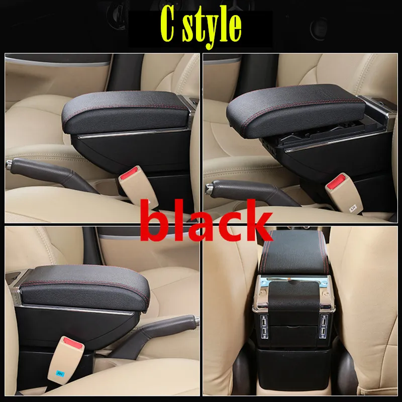 For Chevrolet Niva armrest box universal car center console modification accessories double raised with USB | Автомобили и