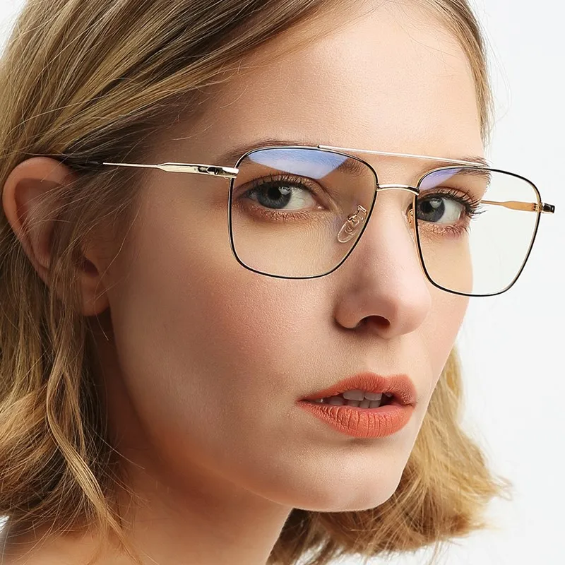 

Classic Fashion Square Eyeglasses Frame Women Vintage Anti-blue Light Computer Eyeglasses Men Plastic Myopia Glasses Frame 2020