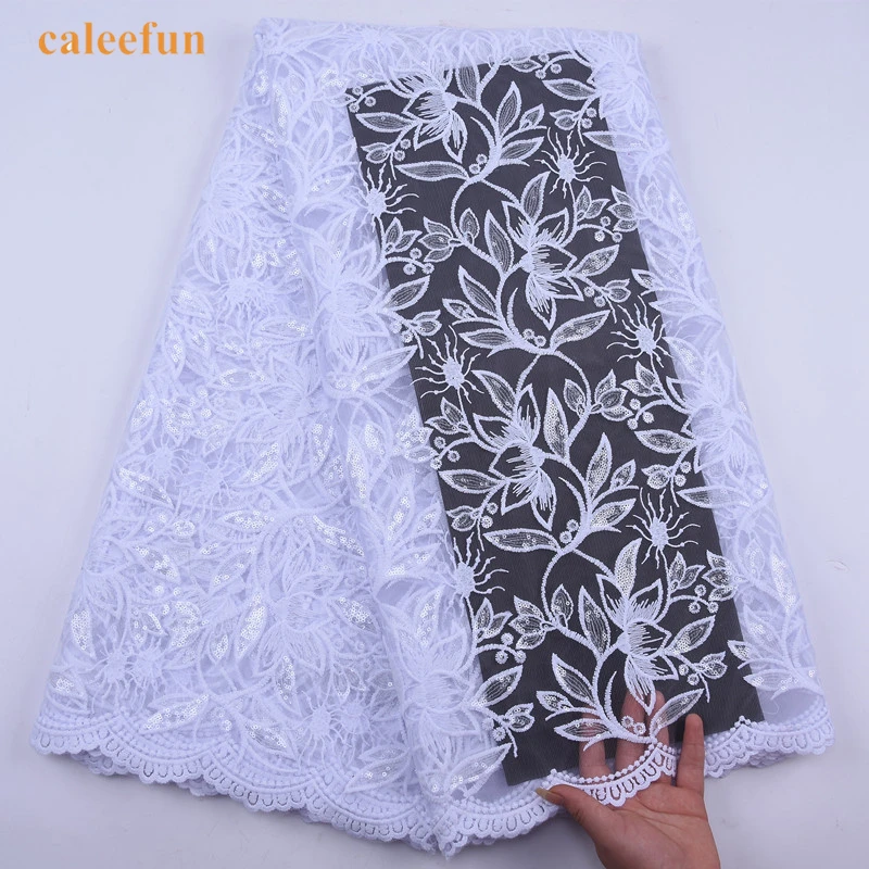 

Nigerian Lace Fabric With Sequins 2020 High Quality French Mesh Lace Fabric For Dress African Tulle Sequins Lace Fabric Y2043
