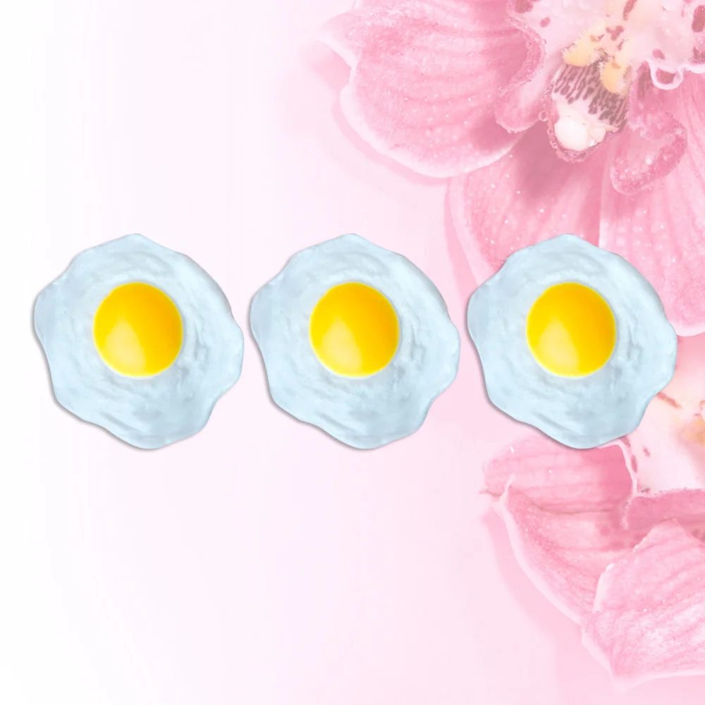 

3pcs TPR Decompression Plaything Fried Egg Shape Design for Kids Adults