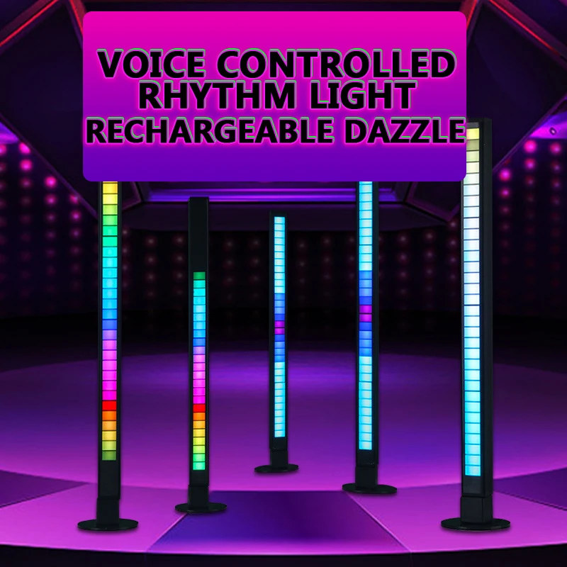 

Atmosphere Light New RGB Voice-Activated Colorful Voice-Activated Rhythm Music Car Desktop Retrofit LED Lantern Sound Control