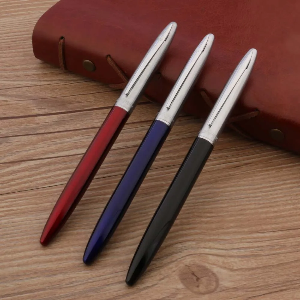 Ручка перьевая Hero 5016 из нержавеющей стали с красным и синим наконечником - купить