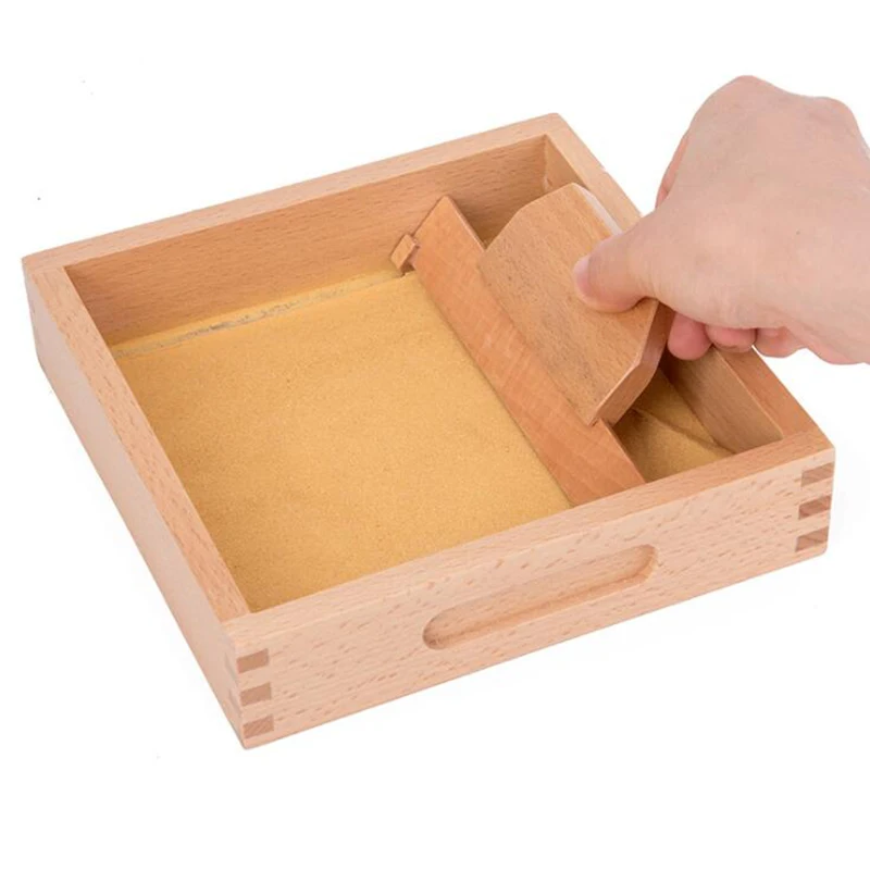 

Sand Boxes For Kids Montessori Teaching Aid Wooden Sand Scraping Box Children Early Educational Toys Children's Sand Table Write