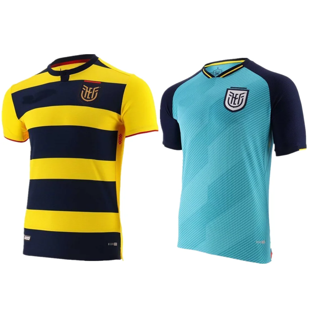 

2021 Ecuador Copa America Soccer Jersey 21/22 Home Yellow IBARRA MENA PRECIADO Shirt Away Blue National Team Football uniform