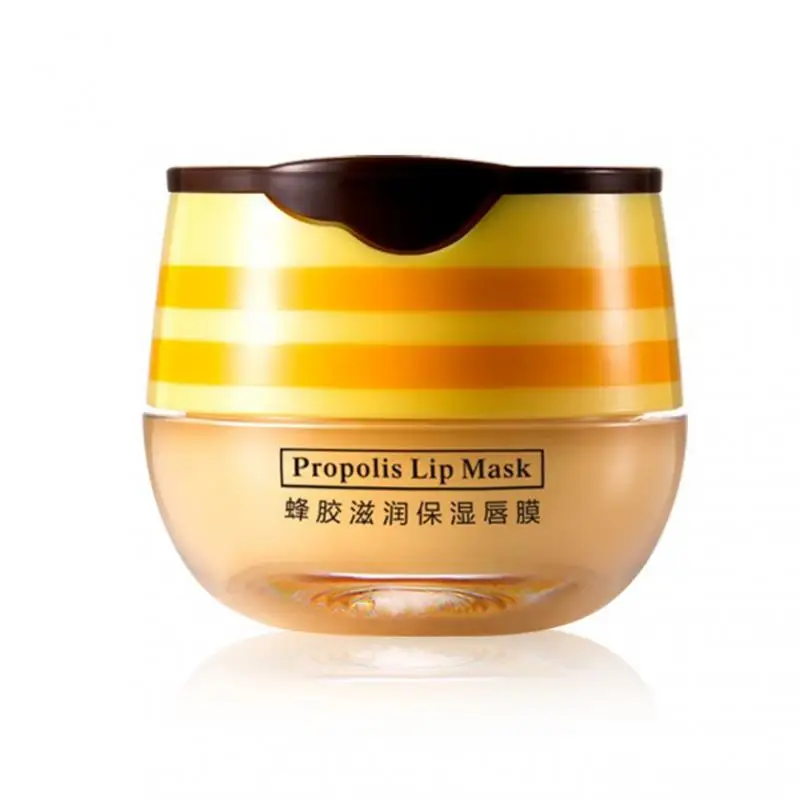 

Propolis Moisturizing Lip Mask Sleep Lip Balm Anti-wrinkle Lip Care Anti-cracking Unisex Lip Mask With Brush Cosmetics