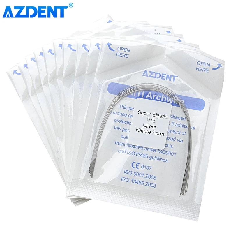 10 упаковок AZDENT Niti дуга проволока Стоматологическая Ортодонтическая супер