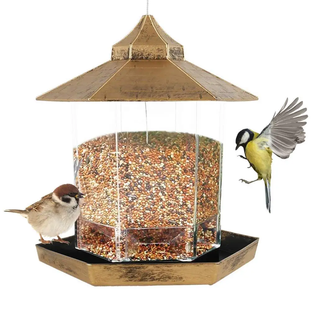 Bird Feeder Plastic Hanging Lantern Outdoor Garden Wild Seed Food Container for Birds Feeding |