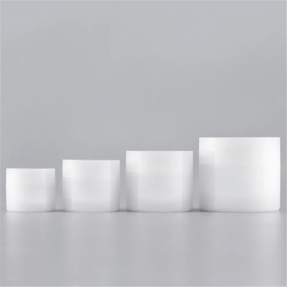 

15g/30g/50g/100g Empty Makeup Jar Pot Refillable Sample Bottles Cosmetic Double-layer Liner Cream Bottle Travel Container White