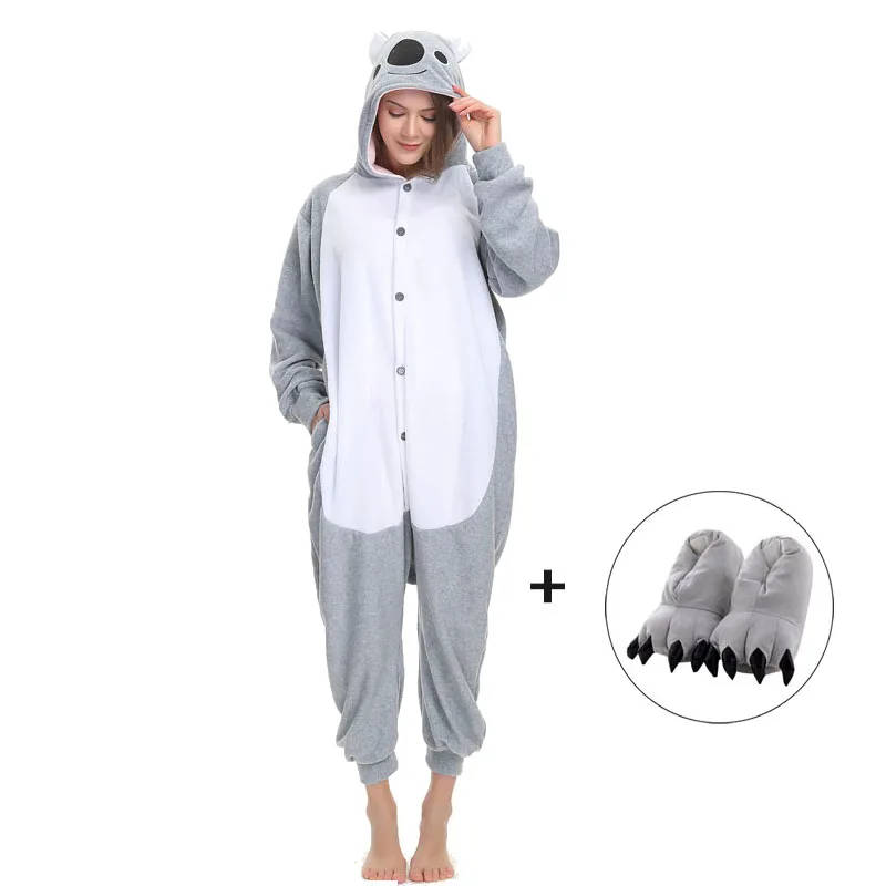 Животное коала женщин Onesie пижамы взрослых Забавный кигуруми Домашняя одежда Pajames