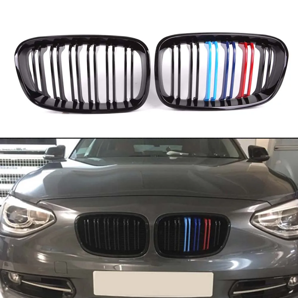 Передняя ножевая решетка глянцевый черный цвет M для BMW 1 серии F20 F21 2011-14 pre-LCI |