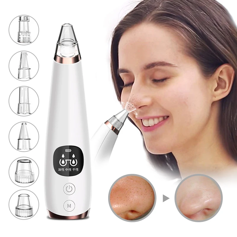 Edieu Blackhead Remover Vacuum Electric Acne Removal Black Head Face Deep Nose Pore Cleaner Beauty Clean Skin Care Tools - Электрический пылесос для удаления черных точек Edieu, для удаления угрей и очистки пор на лице и носу, инструмент для ухода за коже