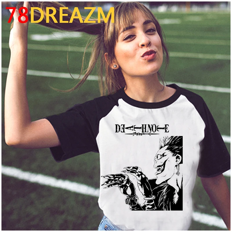 

Смертная записка футболки футболка женская 2021 Повседневная винтажная гранж японский футболка эстетическое